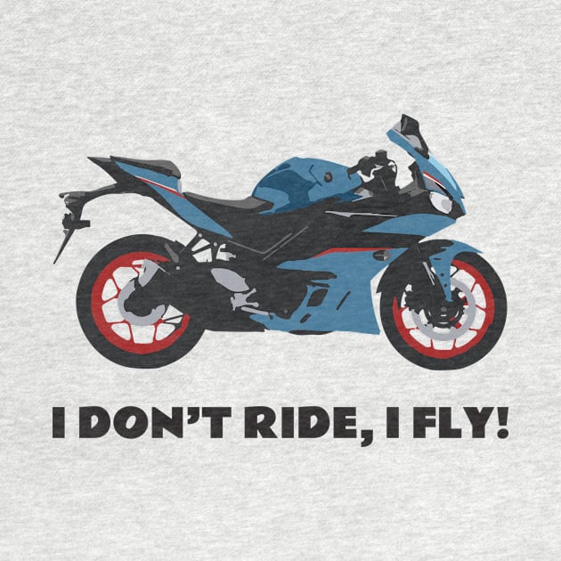 I don't ride, I fly! Yamaha YZF-R3 Aquamarine by WiredDesigns